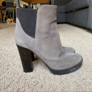Block heel booties